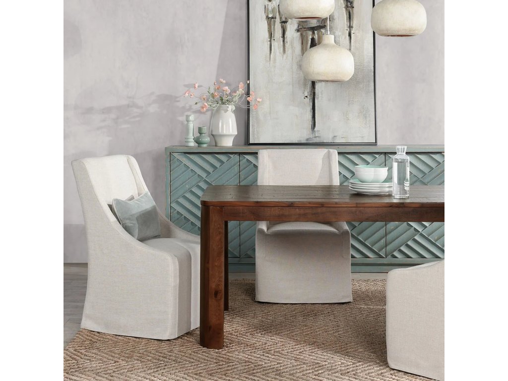 Nemi Solid Wood Rectangle Dining Table - Rustic Brown - image 6