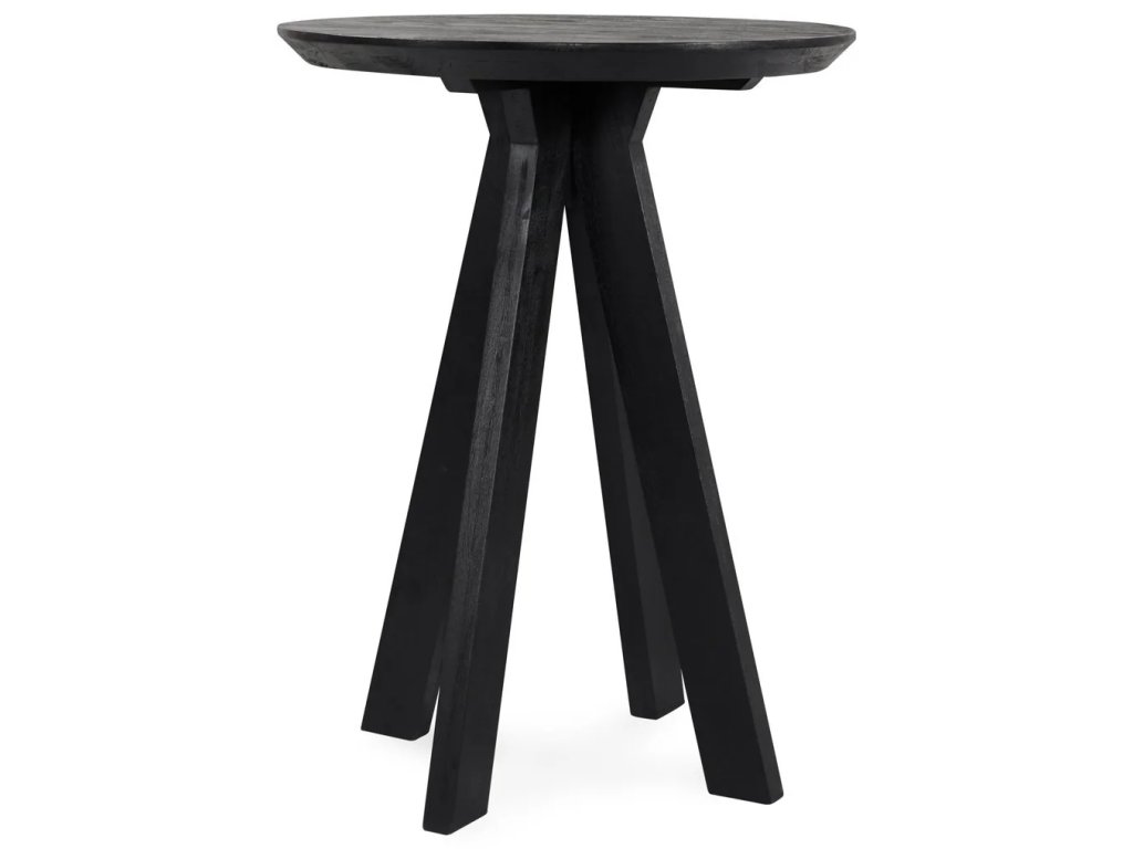 Rodrigo Solid Wood Round Bar Table - Black - image 1