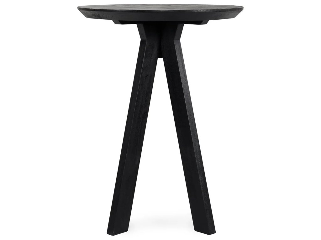 Rodrigo Solid Wood Round Bar Table - Black - main image