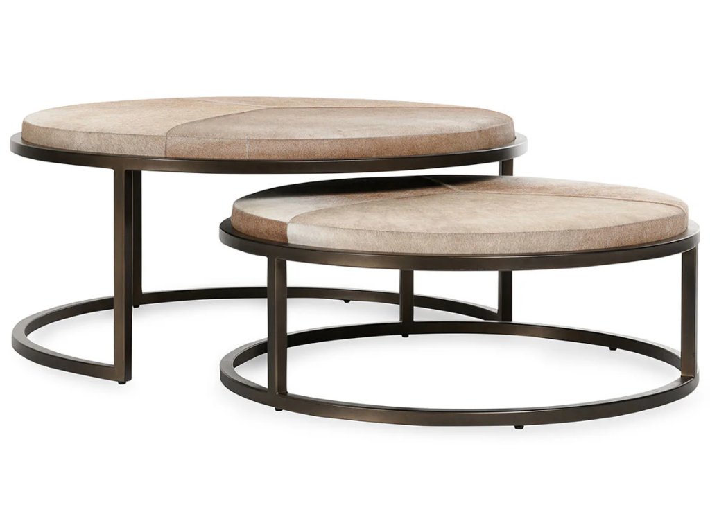 Hayword Hide Nesting Coffee Tables Set of 2 - Canyon Sand - main image
