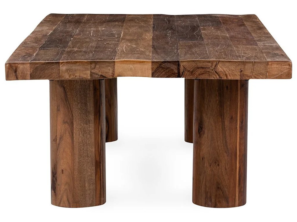 Alto Solid Wood Rectangle Coffee Table - Rustic Brown - main image