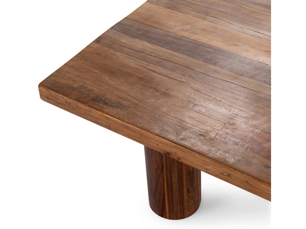 Alto Solid Wood Rectangle Coffee Table - Rustic Brown - image 3