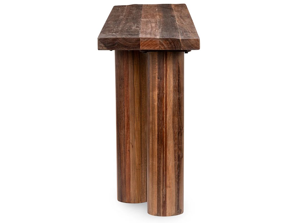 Alto Solid Wood Rectangle Console Table - Rustic Brown - main image