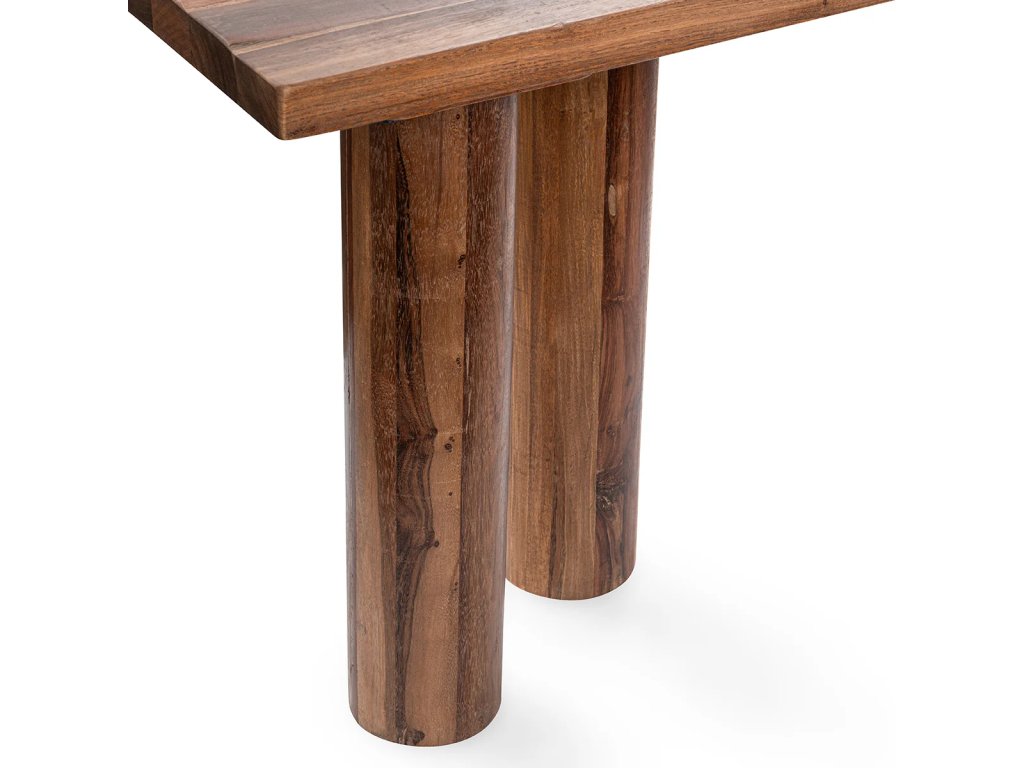 Alto Solid Wood Rectangle Console Table - Rustic Brown - image 3