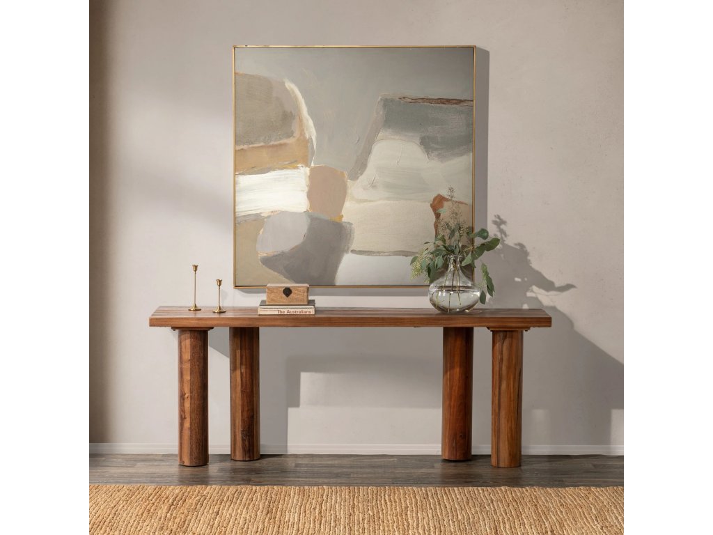 Alto Solid Wood Rectangle Console Table - Rustic Brown - image 7