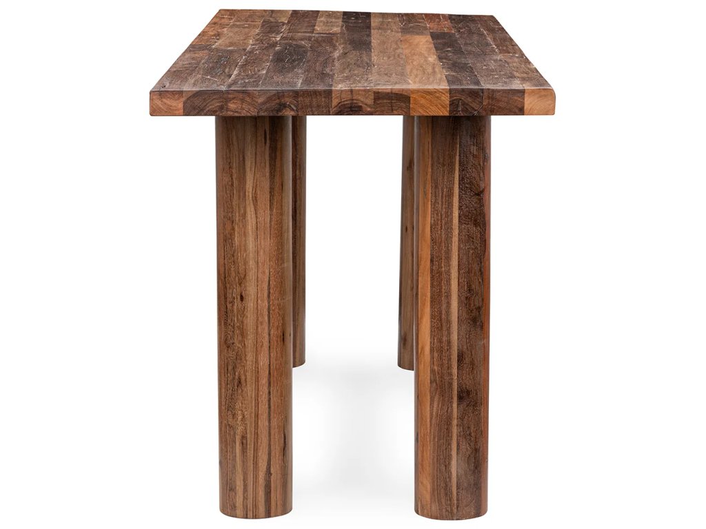 Alto Solid Wood Rectangle Counter Table - Rustic Brown - main image