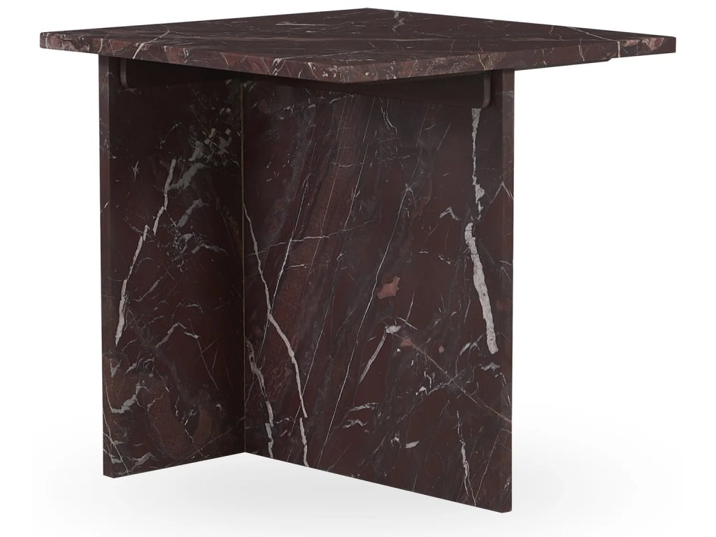 Bexly Marble Square End Table - Merlot - main image