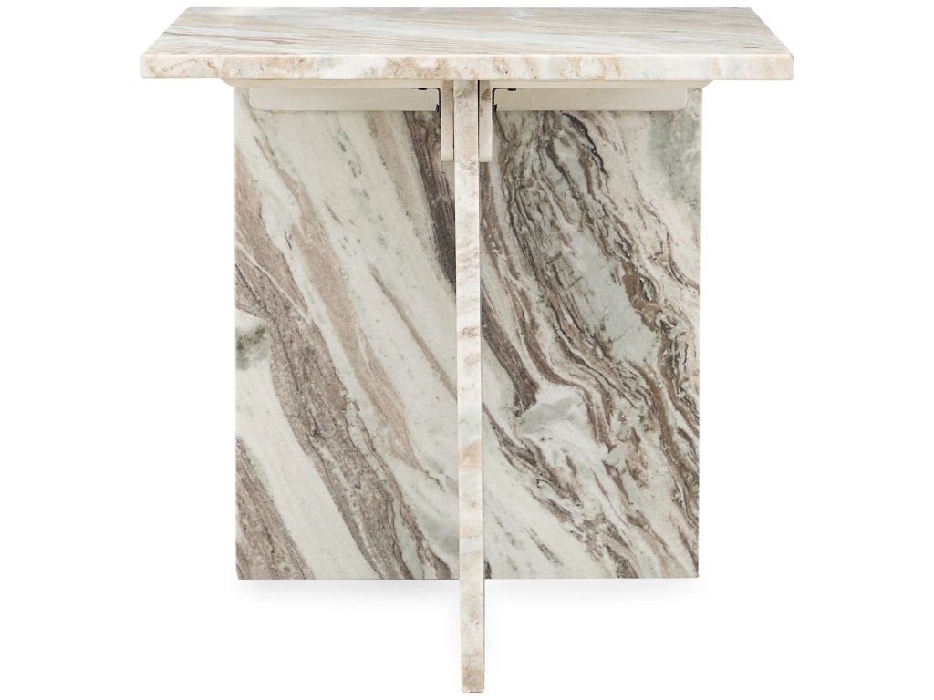 Bexly Marble Square End Table - Rusty Gray - image 1