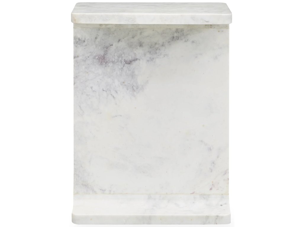 Delaney Marble Rectangle Accent Table - image 1