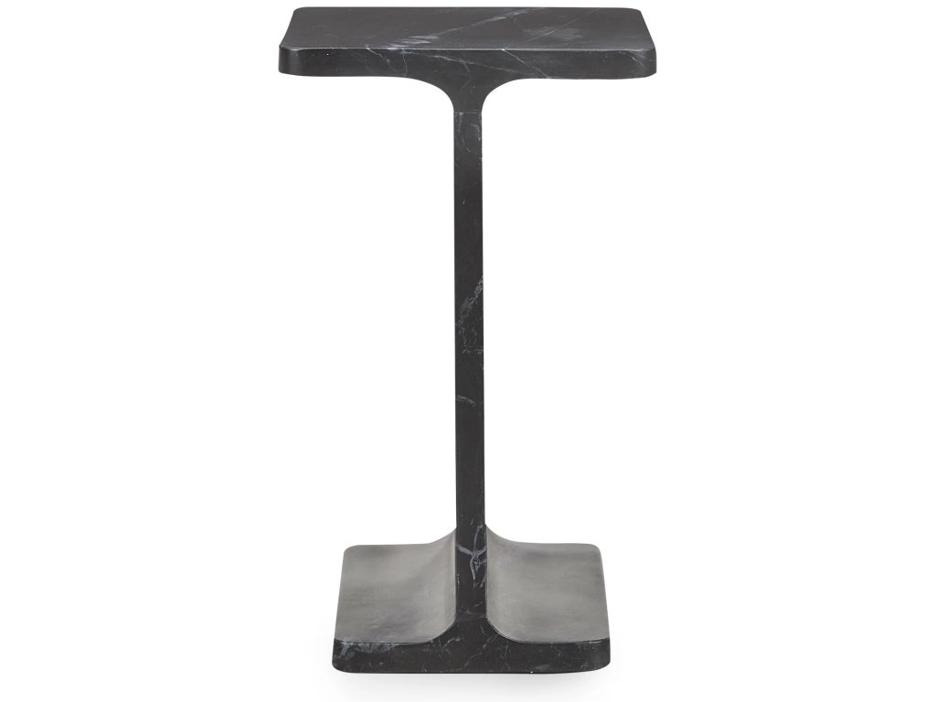 Delaney Marble Rectangle Accent Table - Onyx - main image
