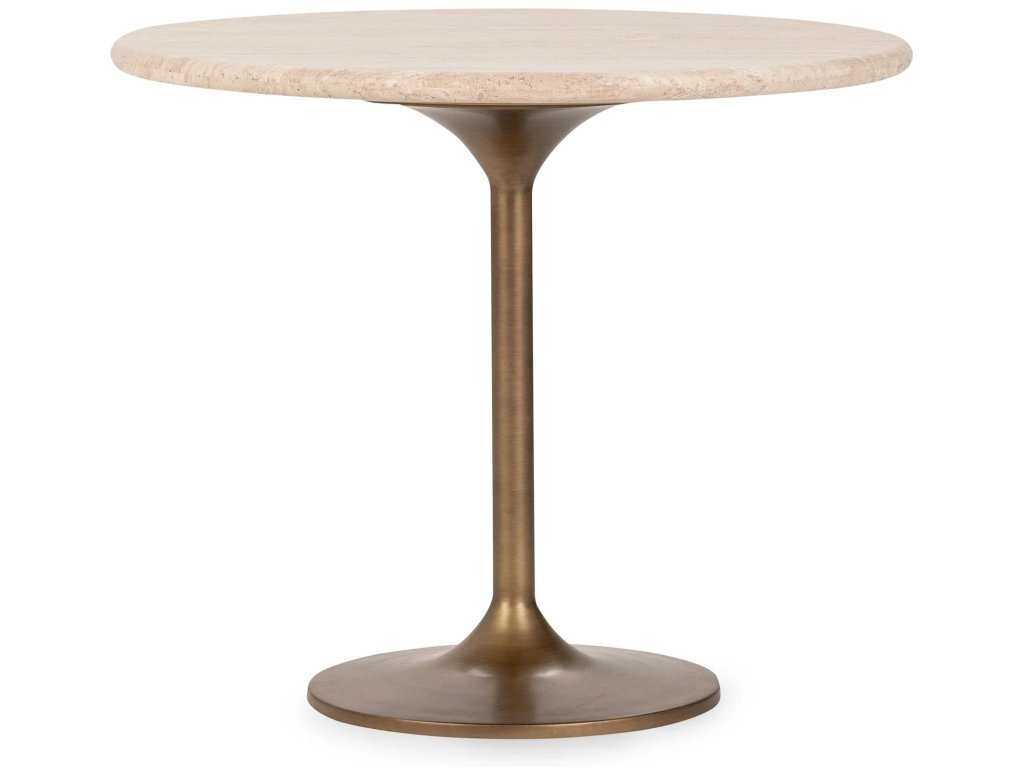 Malani Travertine Round Dining Table - Tan - main image