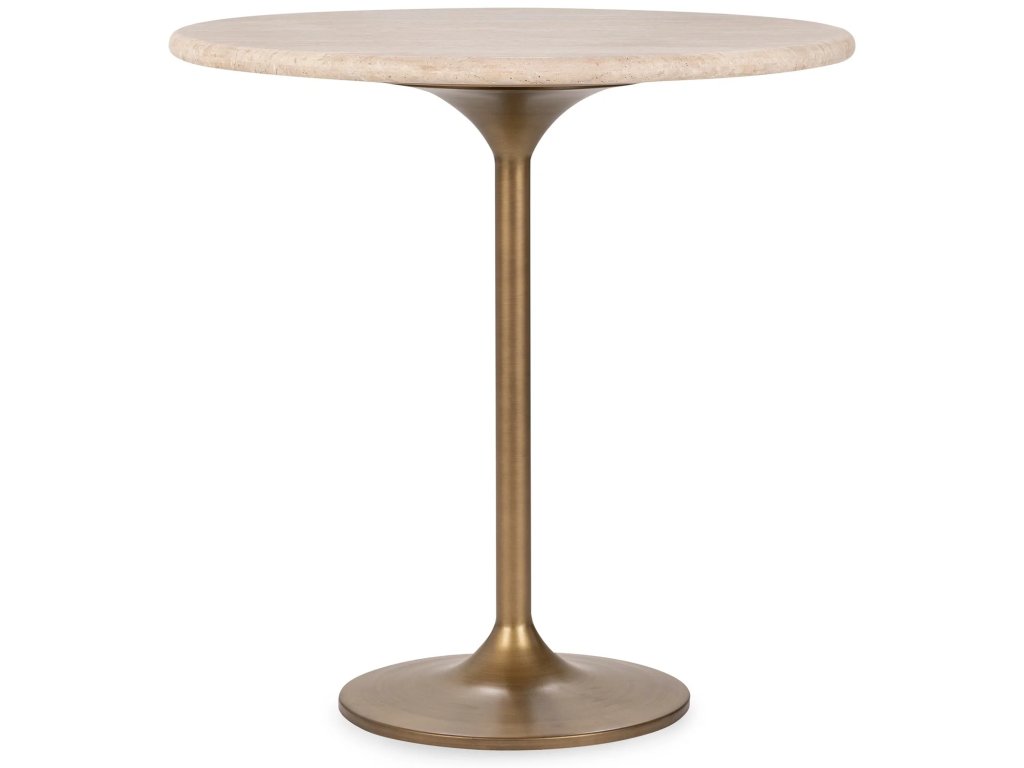 Malani Travertine Gathering Table - Tan - main image