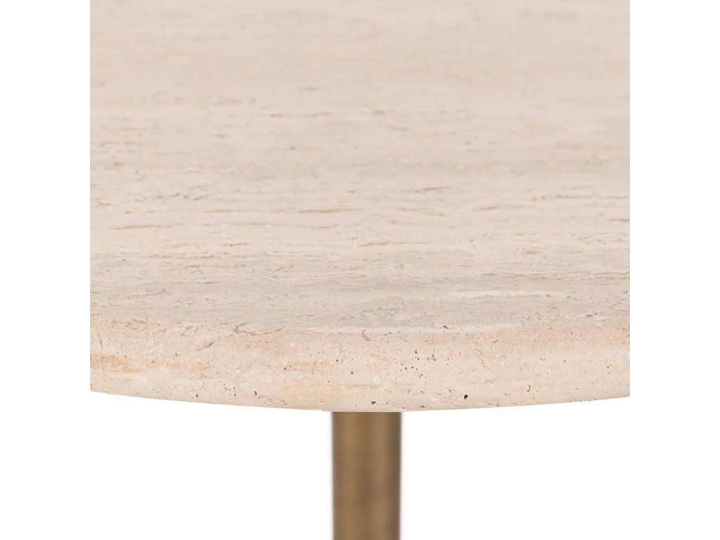 Malani Travertine Gathering Table - Tan - image 2