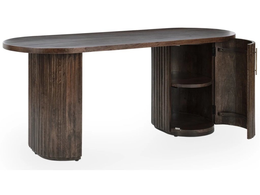 Redford Solid Wood Desk - Kona Brown - image 1