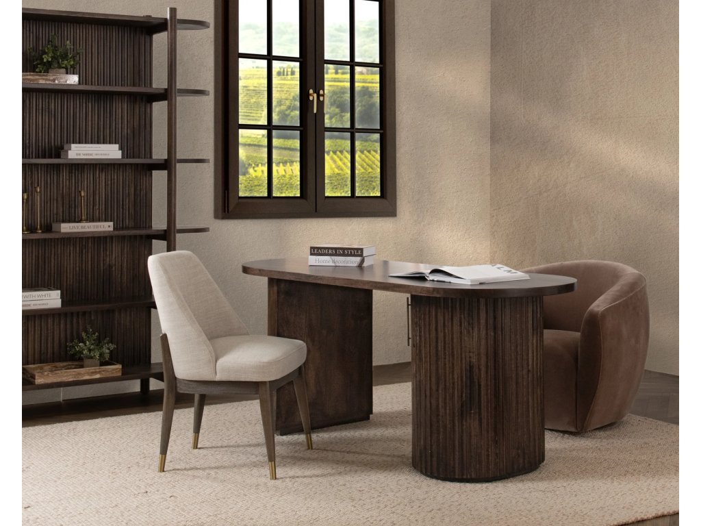 Redford Solid Wood Desk - Kona Brown - image 4