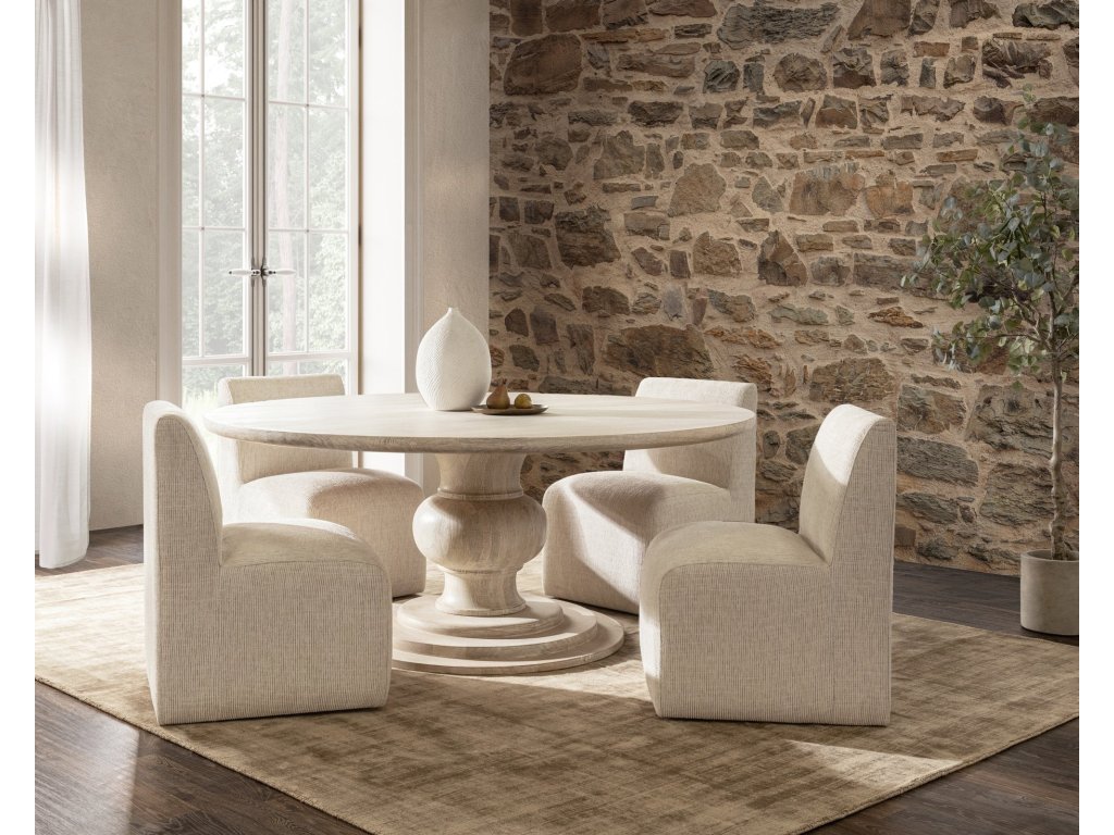 Hera Solid Wood Dining Table - Creamwood - image 4