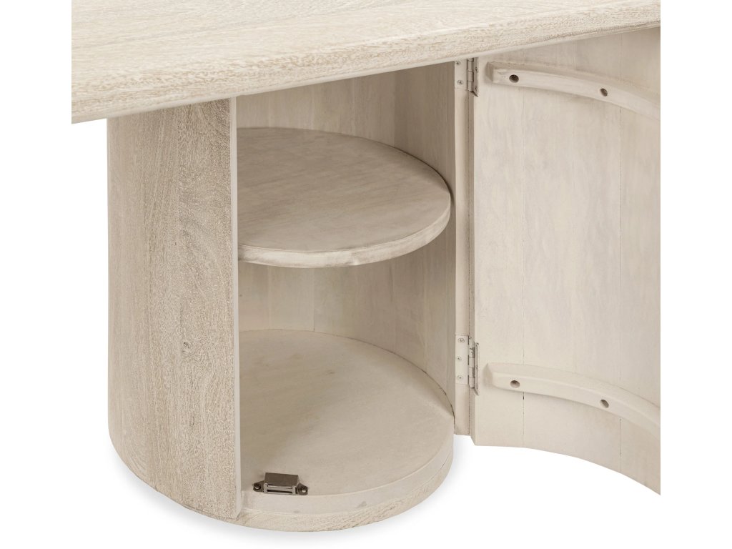 Adir Solid Wood Desk - Cream - image 4