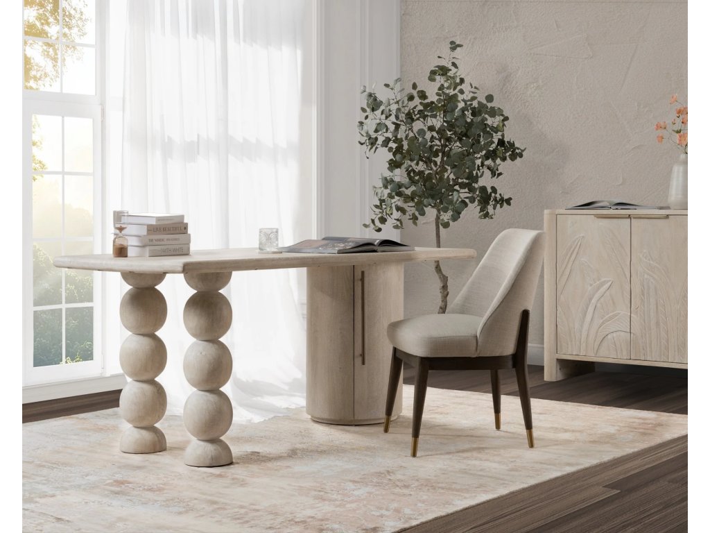 Adir Solid Wood Desk - Cream - image 9