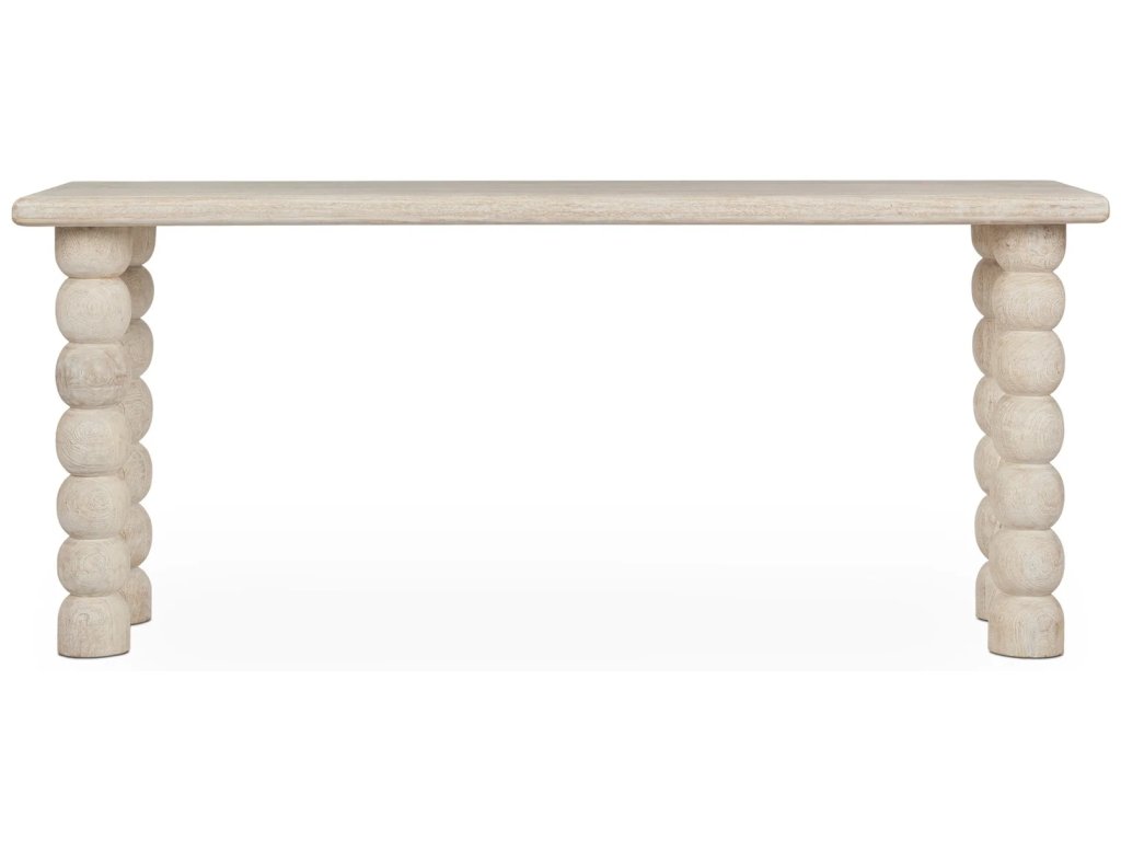 Adir Solid Wood Rectangle Console Table - Cream - image 1