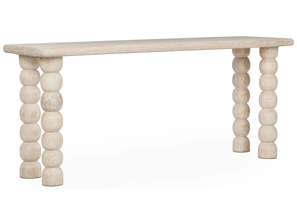 Adir Solid Wood Rectangle Console Table - Cream - main image