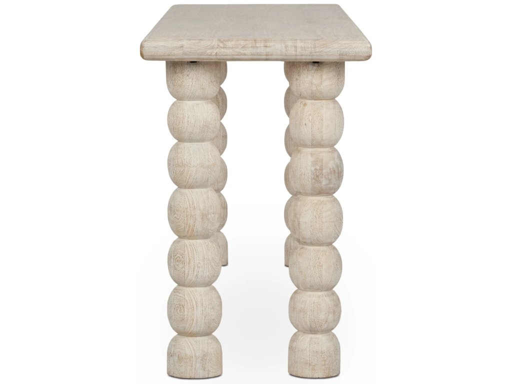 Adir Solid Wood Rectangle Console Table - Cream - image 2
