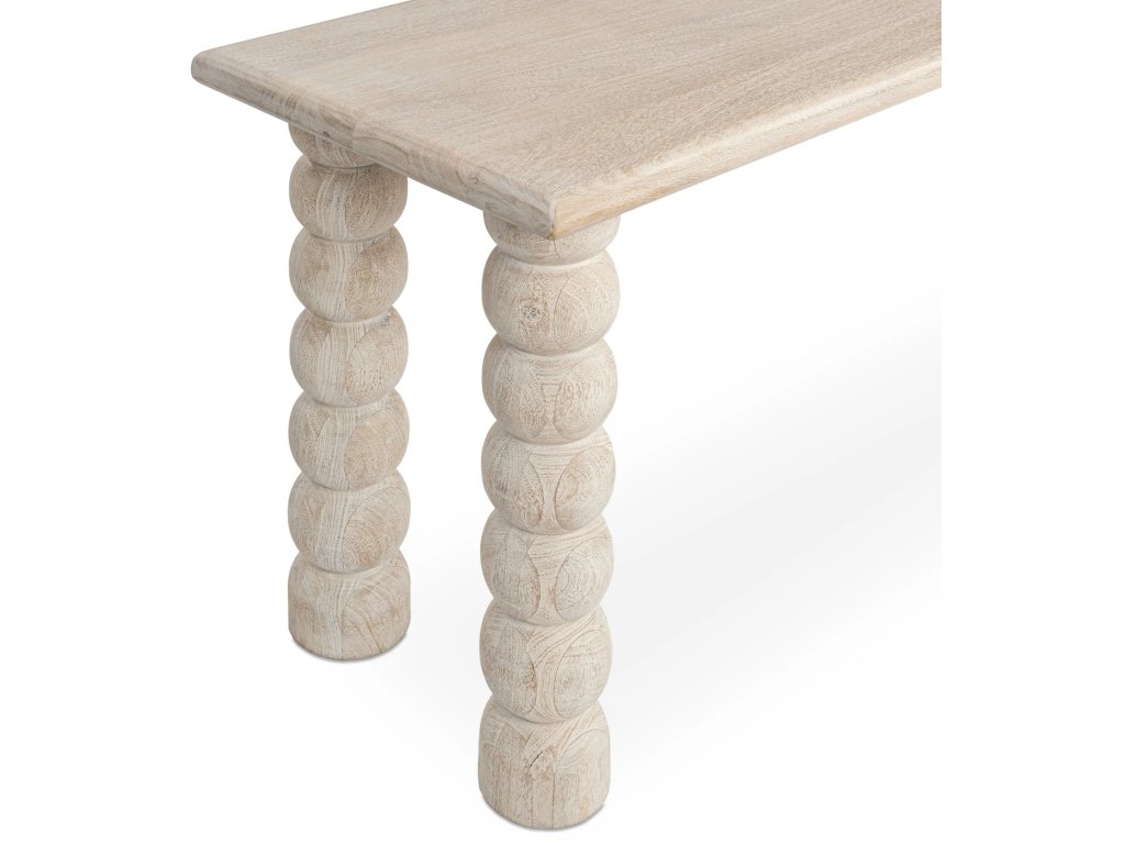 Adir Solid Wood Rectangle Console Table - Cream - image 4