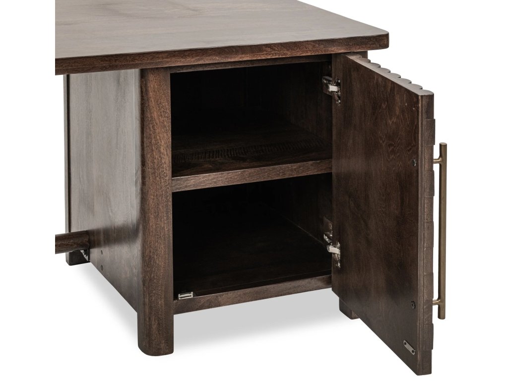 Norwood Solid Wood Desk - Bark Brown - image 5