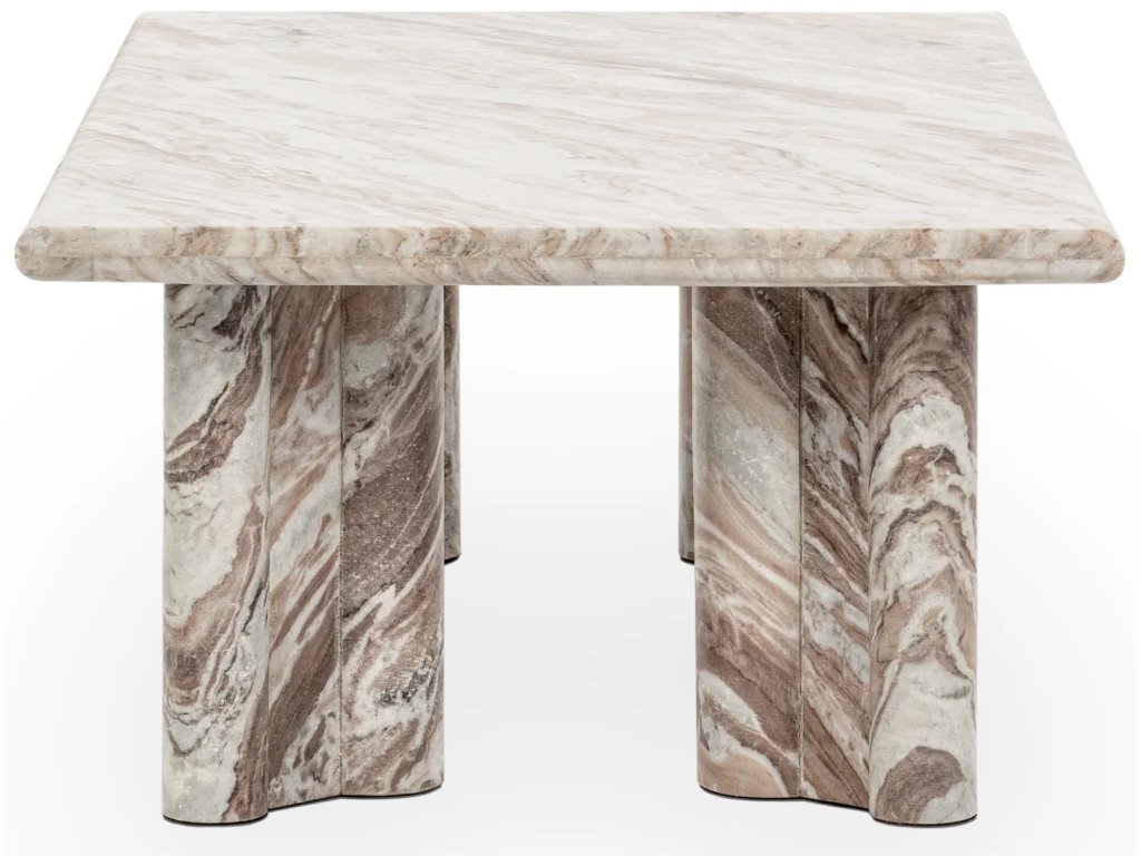 Bowman Marble Rectangular Coffee Table - Rusty Gray - main image