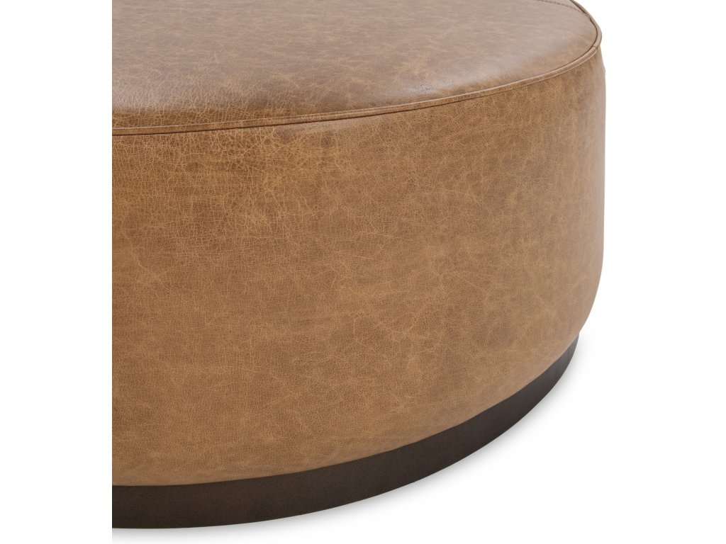 Clair 40" Round Ottoman - Chestnut - main image