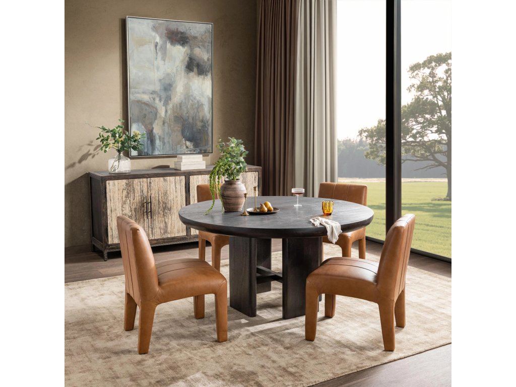 Celadon 60" Round Dining Table - Truffle Roast - image 5