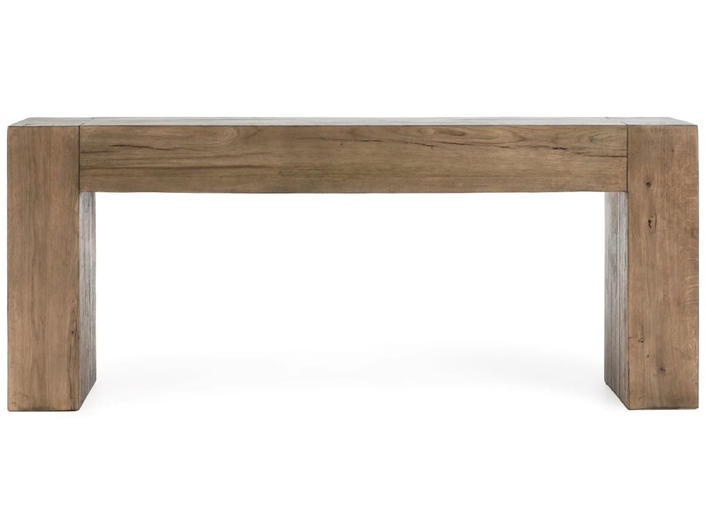 Bristol Solid Wood Rectangle Console Table - Cafe Brown - image 1