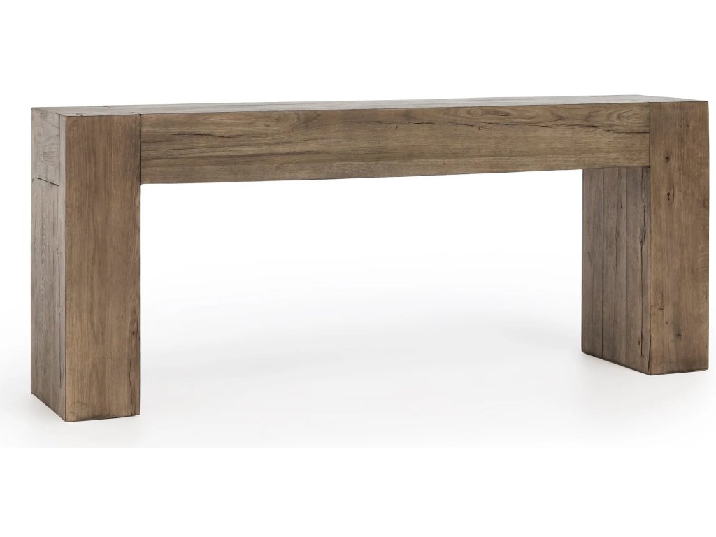 Bristol Solid Wood Rectangle Console Table - Cafe Brown - main image