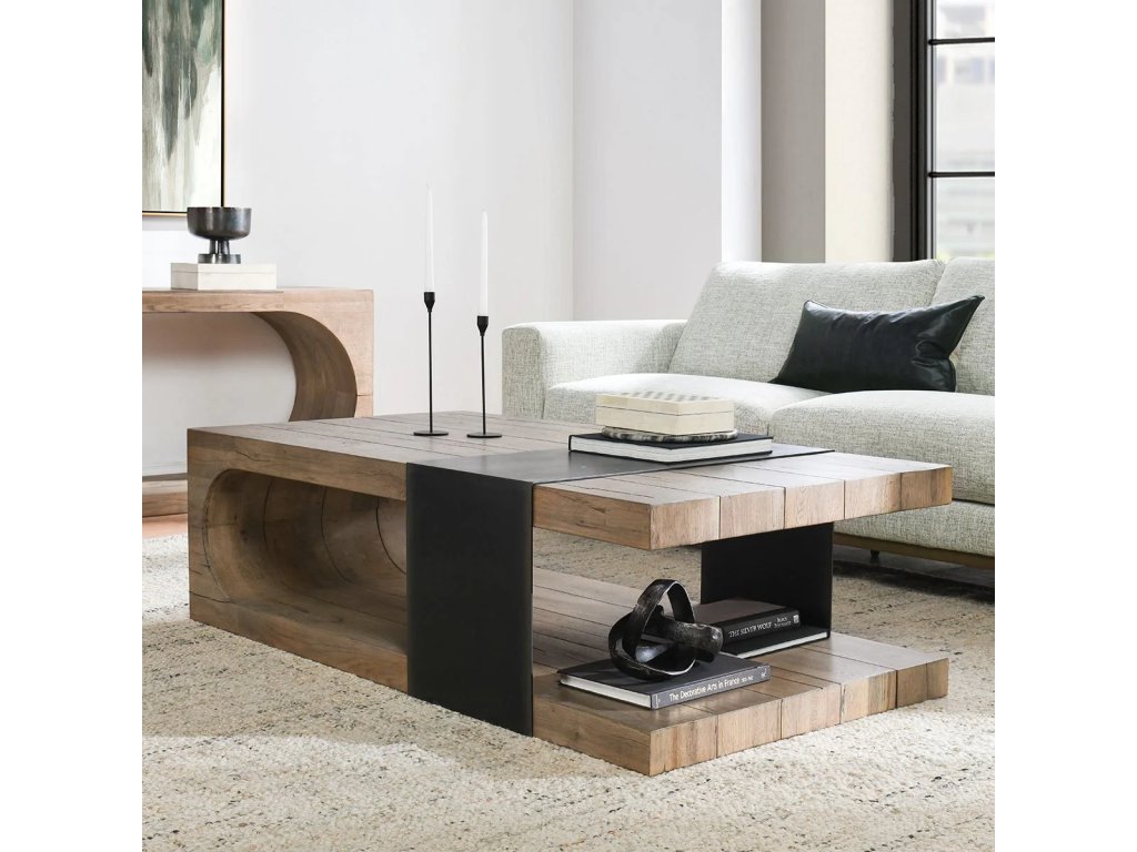Danica Solid Wood Rectangle Coffee Table - image 6