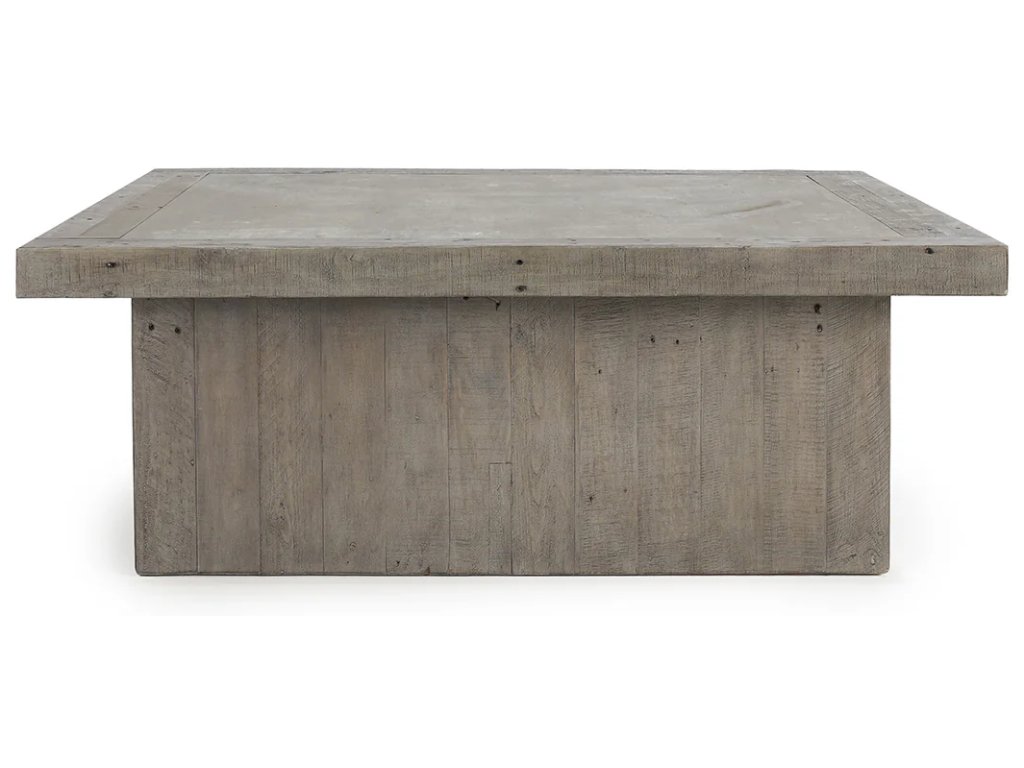 Stonebridge Solid Wood Square Coffee Table - Distressed Gray - main image