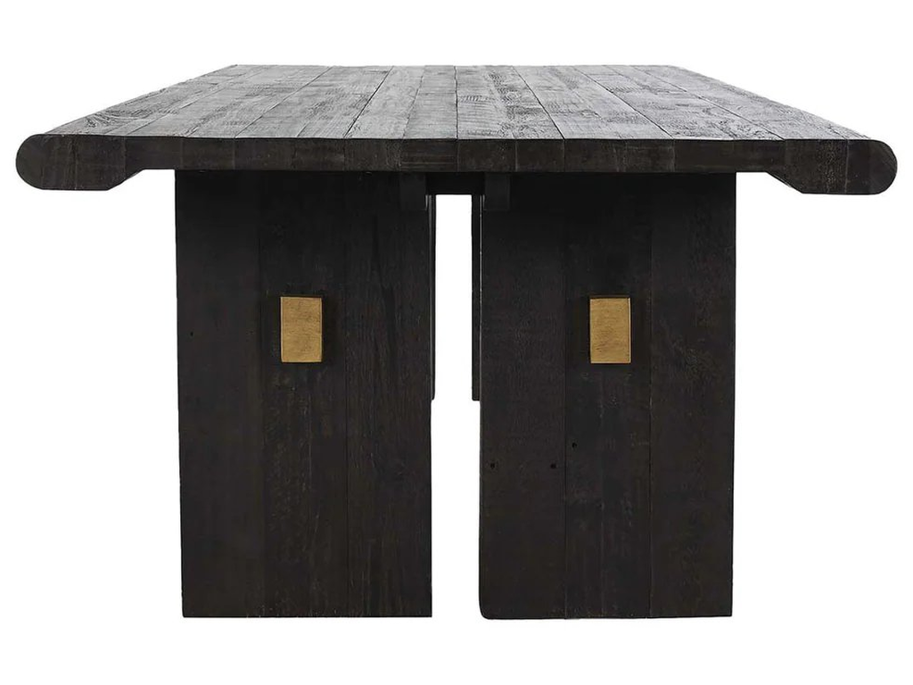 Larson Solid Wood Rectangle Dining Table - Carbon Black - main image