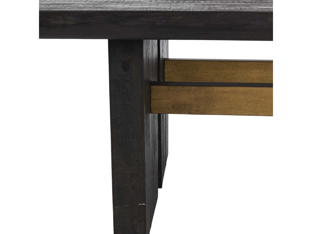 Larson Solid Wood Rectangle Dining Table - Carbon Black - image 2