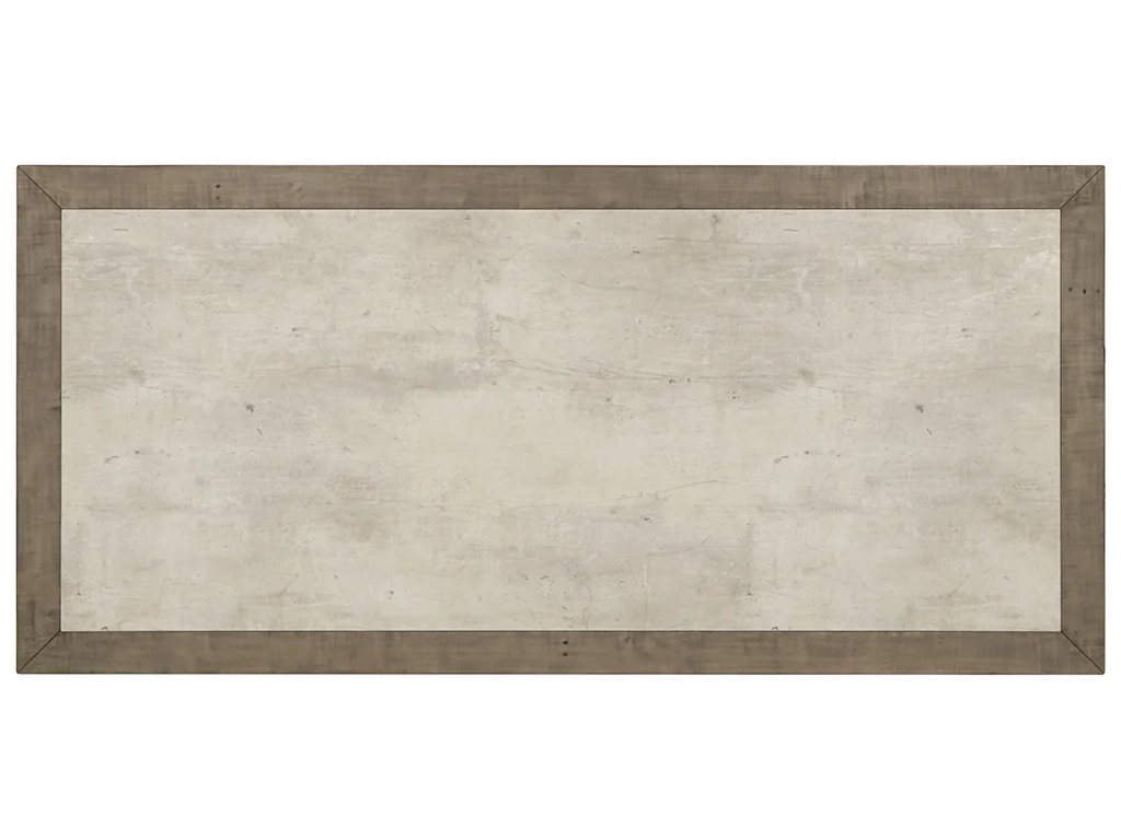 Efron Solid Wood Rectangle Dining Table - Distressed Gray/Antique White - image 3