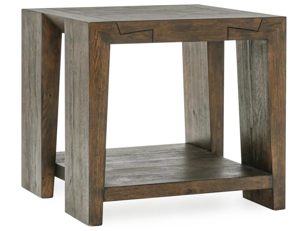 Troy Solid Wood Square End Table - Suede Brown - main image