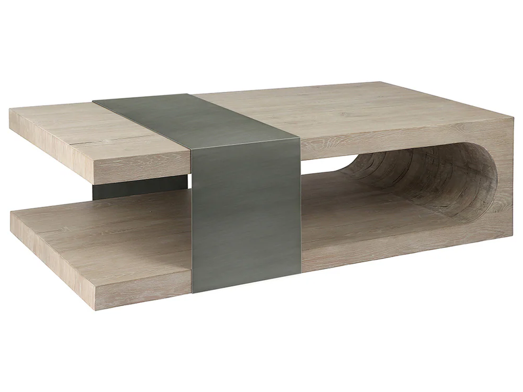 Danica Solid Wood Rectangle Coffee Table - Aged Cream - main image