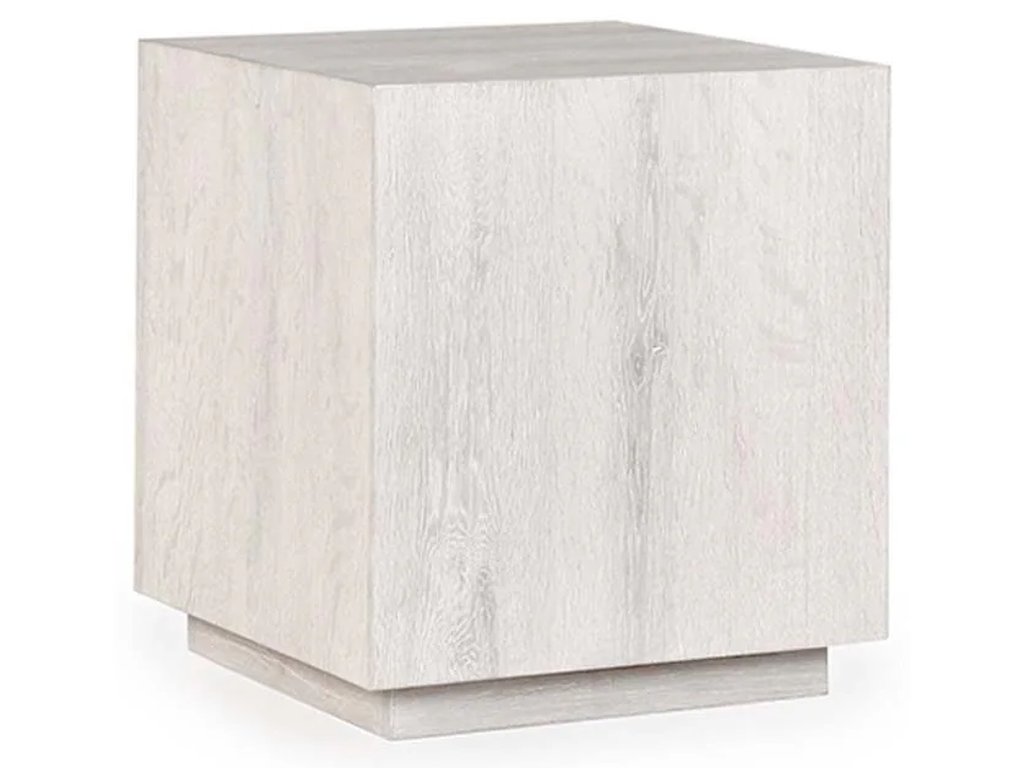 Layne Solid Wood Square End Table - Milk White - main image
