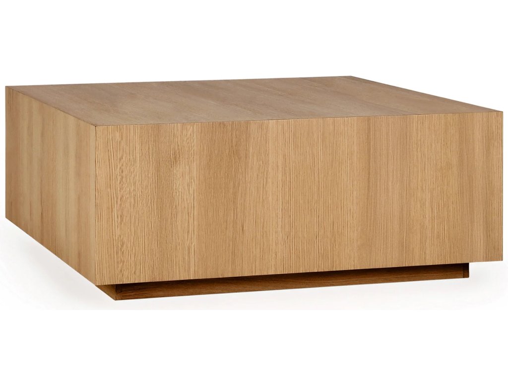 Layne Solid Wood Square Coffee Table w Casters - True Natural - main image