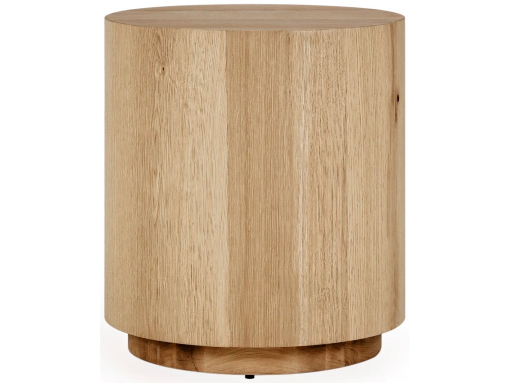 Layne Solid Wood Round End Table - True Natural - main image