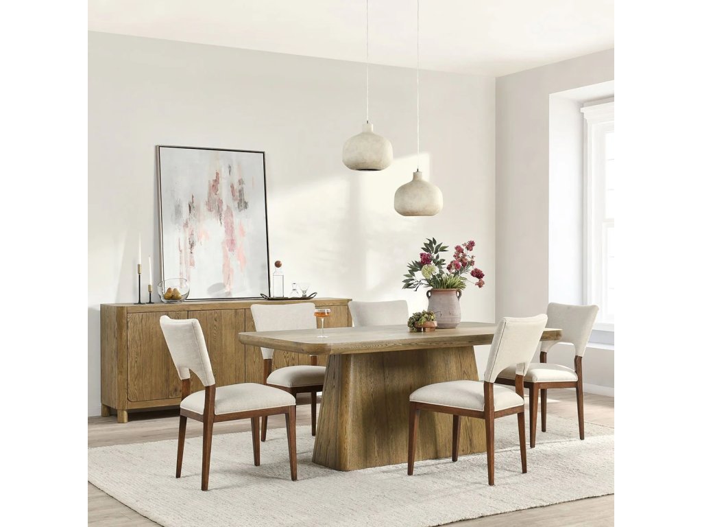 Orlando 71" Solid Wood Rectangle Dining Table - Light Brown - image 4