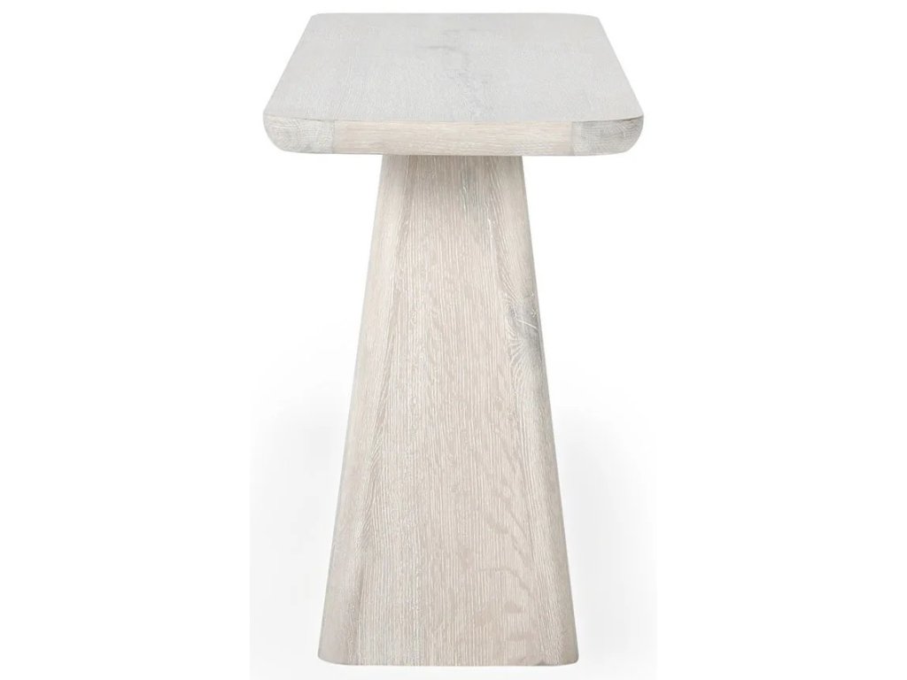 Orlando Solid Wood Rectangle Console Table - Milk White - image 2