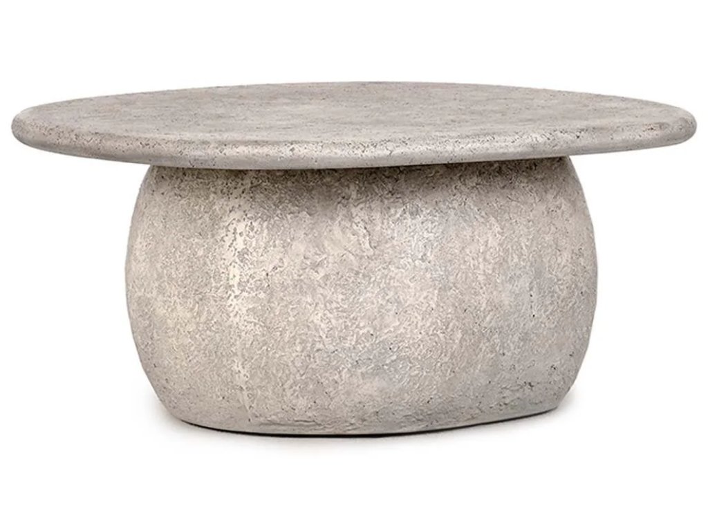 Britney Outdoor Round Coffee Table - Light Gray - main image