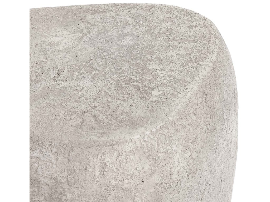 Britney Outdoor Round End Table - Light Gray - image 1