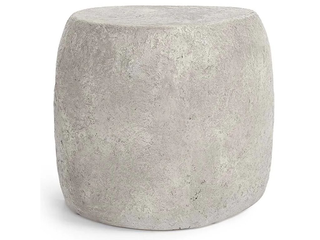 Britney Outdoor Round End Table - Light Gray - main image