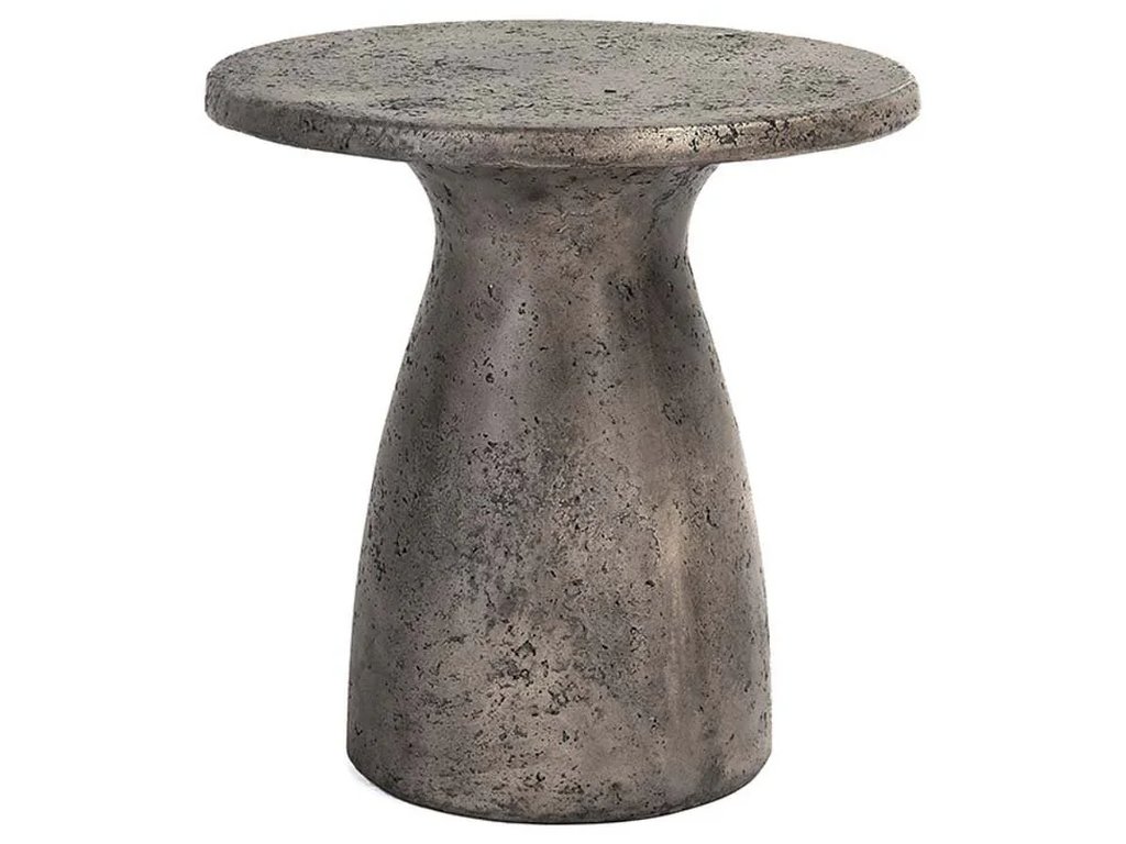 Collins Outdoor Round Accent Table - Dark Gray - main image