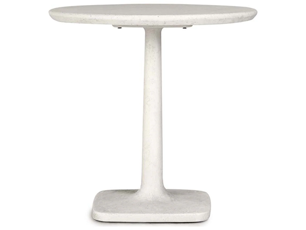 Paulina Outdoor Round Bistro Table - White - main image
