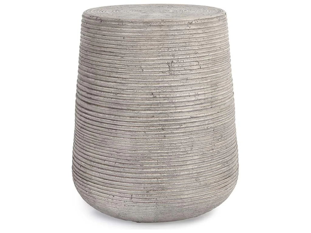 Nellie Outdoor Round End Table - Light Gray - main image